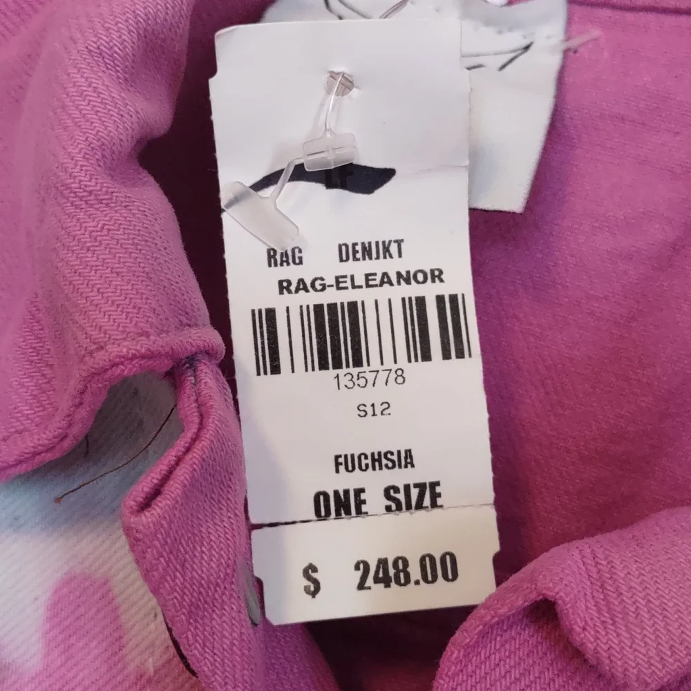 LF RP4 Levi's Eleanor Tie Dye Patched Denim Jacket One Size Pink - Picture 4 of 10